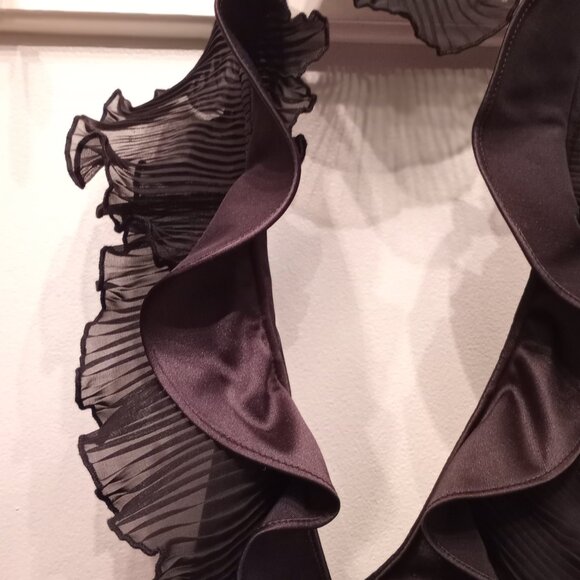 'WHITE HOUSE BLACK MARKET' Halter Dress Size 2 Solid Black - Picture 3 of 13